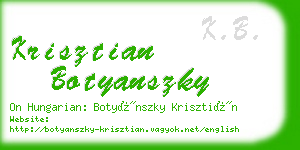 krisztian botyanszky business card